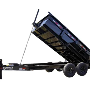 7x14 Gorilla Telescopic IBeam Dump Trailer with 2ft Sides (2) 7K Axles